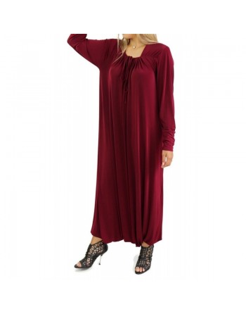 Robe décontractée et fluide - Combinaison Sarouel/Pantalon pour femme - Couleur Prune 
