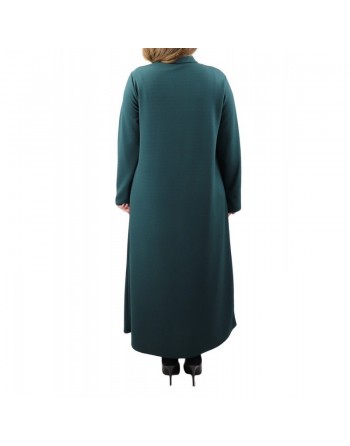 Robe longue fermeture zip avec ceinture pour femme (Taille standard s'adapte aux grandes tailles) - Vert foncé 