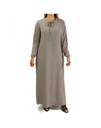 Robe longue évasée - Couleur Taupe 