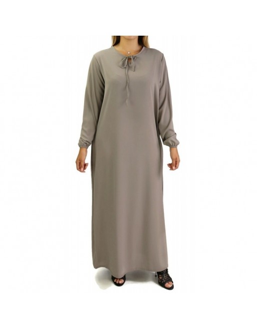 Robe longue évasée - Couleur Taupe Robe longue évasée - Couleur Taupe