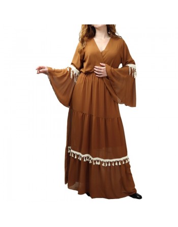 Robes longues cache-cœur pour femme (Plusieurs couleurs disponibles) 