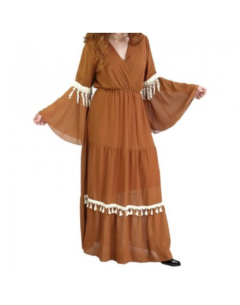Robes longues cache-cœur pour femme (Plusieurs couleurs disponibles) 