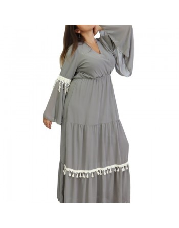 Robes longues cache-cœur pour femme (Plusieurs couleurs disponibles) 