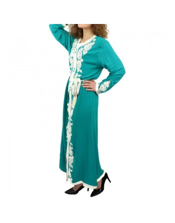 Robe style marocain avec ceinture (Plusieurs couleurs disponibles) 