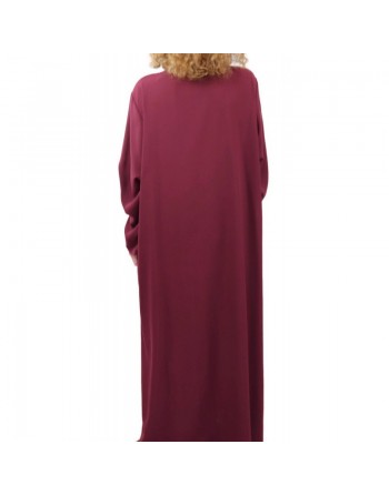 Robe longue à ouverture zip avec broderies et strass (Plusieurs couleurs disponibles) 