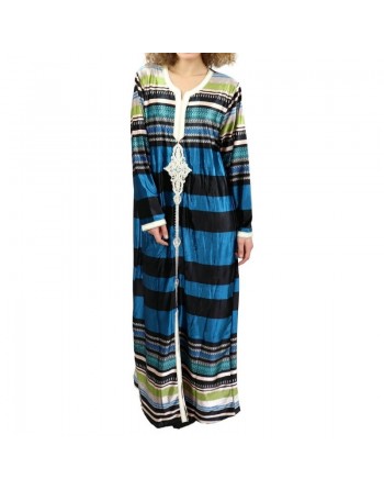 Robe longue à rayures multicolores (Plusieurs couleurs disponibles) 