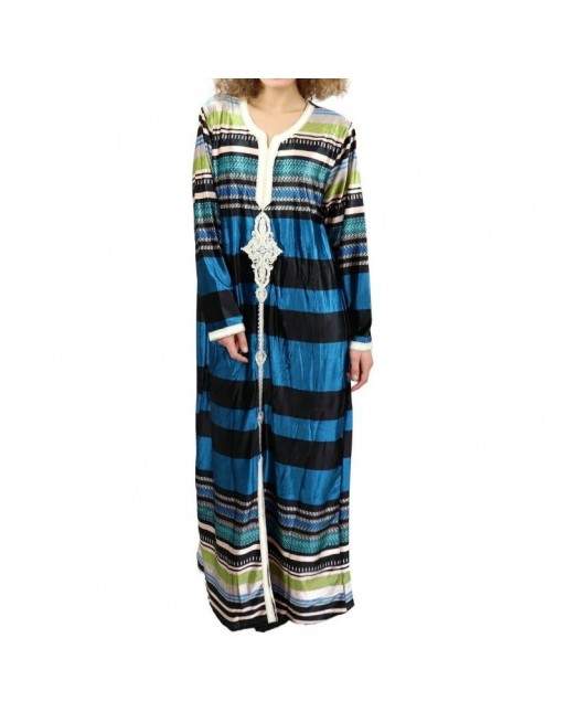 Robe longue à rayures multicolores (Plusieurs couleurs disponibles) Robe longue à rayures multicolores (Plusieurs couleurs disponibles)