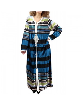 Robe longue à rayures multicolores (Plusieurs couleurs disponibles) 