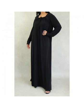 Robe maxi-longue et extra-large fluide avec lien de serrage en haut pour femme - Plusieurs couleurs disponibles 