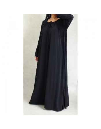 Robe maxi-longue et extra-large fluide avec lien de serrage en haut pour femme - Plusieurs couleurs disponibles 