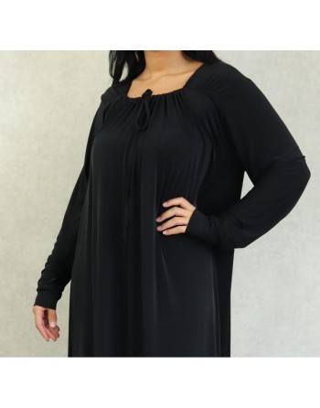 Robe maxi-longue et extra-large fluide avec lien de serrage en haut pour femme - Plusieurs couleurs disponibles 