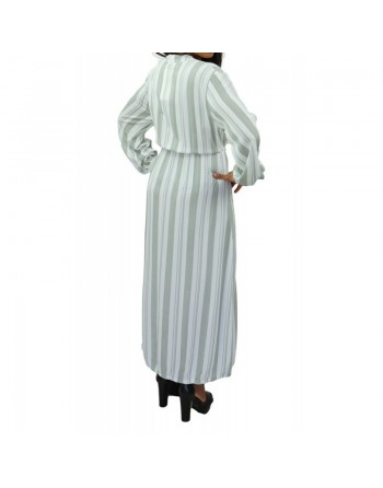 Robe longue cintrée en viscose - Couleur Blanc 