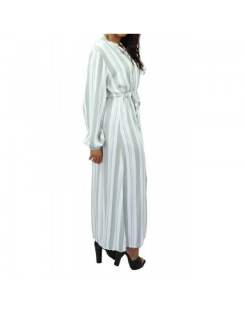 Robe longue cintrée en viscose - Couleur Blanc 