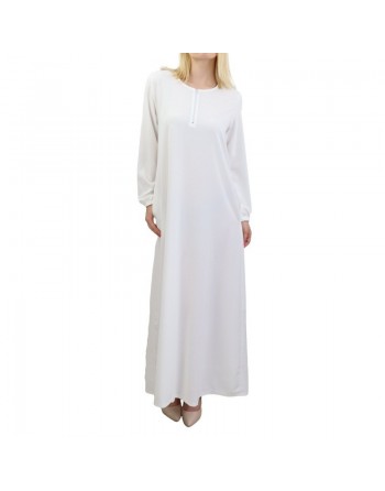 Robe longue simple avec fermeture zip et poches pour femme (Plusieurs couleurs disponibles) 