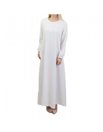 Robe longue simple avec fermeture zip et poches pour femme (Plusieurs couleurs disponibles) 