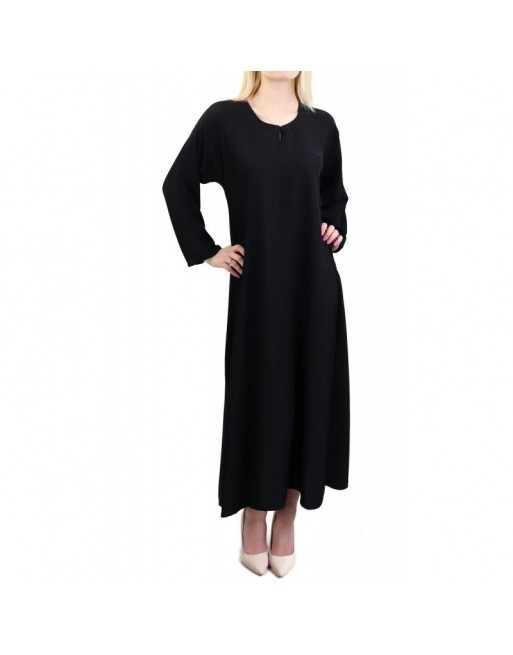 Robe Abaya Simple de Dubai - Couleur Noir Robe Abaya Simple de Dubai - Couleur Noir