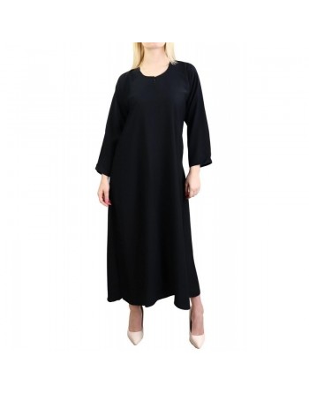 Robe Abaya Simple de Dubai - Couleur Noir 