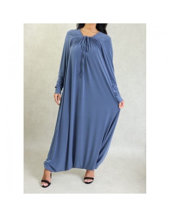 Combinaison Robe-Pantalon - Tenue décontractée et fluide pour femme - Couleur Gris 