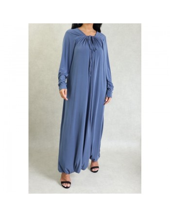 Combinaison Robe-Pantalon - Tenue décontractée et fluide pour femme - Couleur Gris 