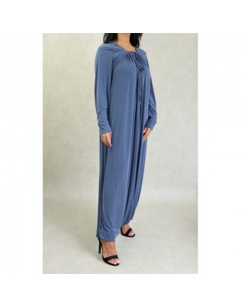Combinaison Robe-Pantalon - Tenue décontractée et fluide pour femme - Couleur Gris 