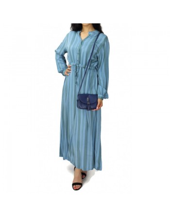 Robe longue cintrée en viscose (Plusieurs couleurs disponibles) 