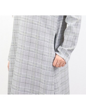 Robe longue évasée à rayures noires et vertes 
