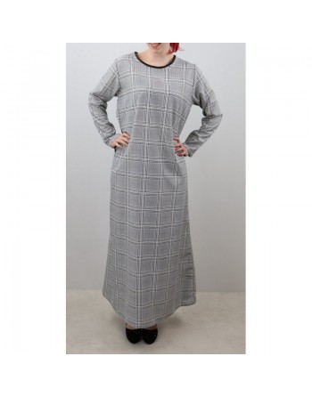 Robe longue évasée à rayures 
