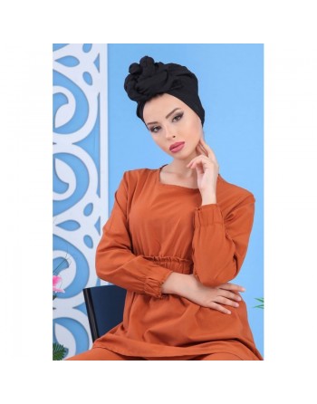 Ensemble femme casual tunique et pantalon - Couleur rouille 