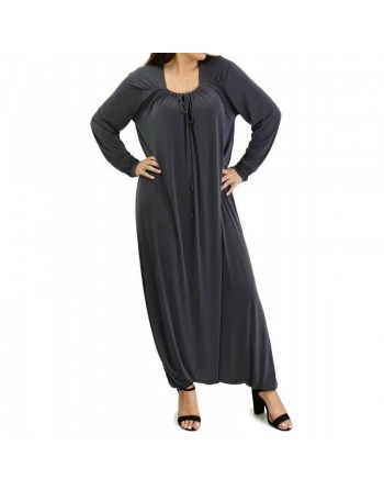 Robe décontractée et fluide - Combinaison Sarouel/Pantalon pour femme - Couleur Gris 