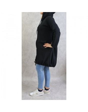 Sweat long zippé pour femme de type sportswear (Plusieurs couleurs disponibles) 
