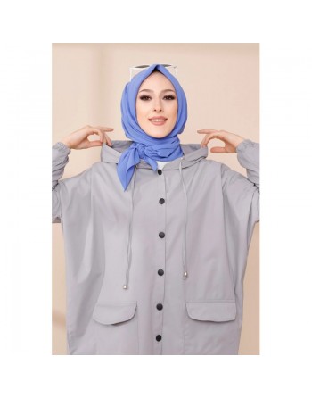 Trench - Parka femme (Vêtement Hijab Saisons Automne Hiver) - Couleur gris clair 