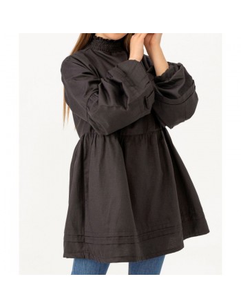 Tunique ample à manches larges pour femme - Couleur noir 