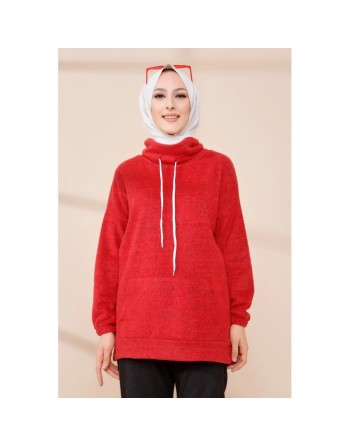 Sweat à capuche pour femme - Couleur rouge 