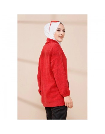 Sweat à capuche pour femme - Couleur rouge 
