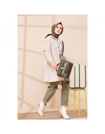 Trench parka pour femme (Vetement tendance automne hiver) - Couleur beige 