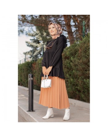 Tunique ample (Vetement femme voilée pas cher) - Couleur noir 