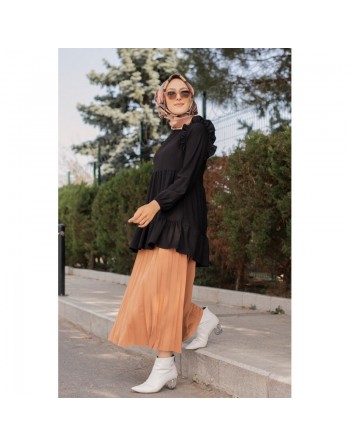 Tunique ample (Vetement femme voilée pas cher) - Couleur noir 