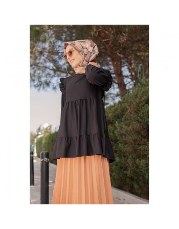 Tunique ample (Vetement femme voilée pas cher) - Couleur noir 