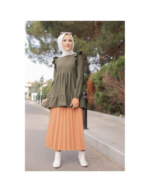 Tunique ample pour femme (Vetement hijab pas cher) - Couleur Kaki Tunique ample pour femme (Vetement hijab pas cher) - Couleur Kaki