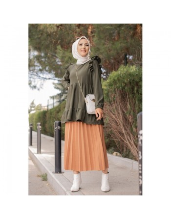 Tunique ample pour femme (Vetement hijab pas cher) - Couleur Kaki 