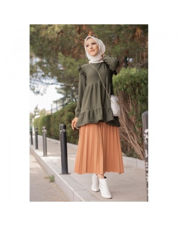 Tunique ample pour femme (Vetement hijab pas cher) - Couleur Kaki 