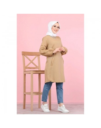 Tunique blouse - Mode Musulmane pour femme voilée (Plusieurs couleurs disponibles) 