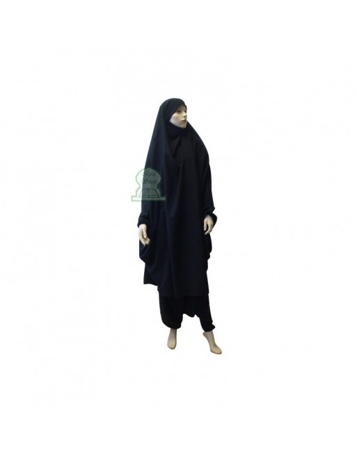 Jilbeb 2 deux pièces cape et saroual (pantalon) - Couleur Noire Jilbeb 2 deux pièces cape et saroual (pantalon) - Couleur Noire