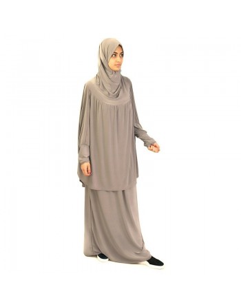 Jilbab Sport ample deux pièces (Cape + Jupe) - Marque Best Ummah - Couleur taupe 