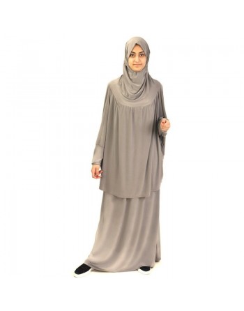 Jilbab Sport ample deux pièces (Cape + Jupe) - Marque Best Ummah - Couleur taupe 