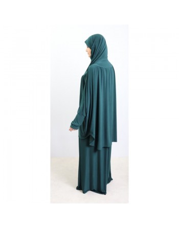Jilbab Sport ample deux pièces (Cape + Jupe) - Marque Best Ummah - Couleur vert sapin foncé 