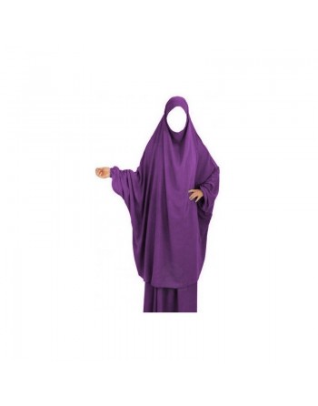 Jilbab adulte 2 pièces - Cape + Jupe évasée - Couleur mauve clair 