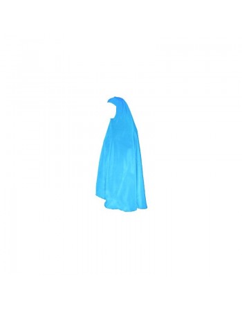 Grande cape de jilbab avec bonnet bleu ciel 