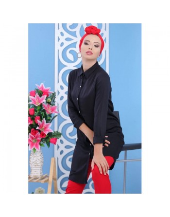 Chemise longue (Vêtement mastour pour femme) - Couleur noir 