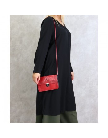 Tunique longue col croisé pour femme de couleur Noir 